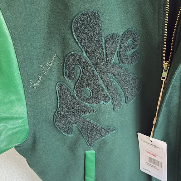 House of Sunny Take a Trip Bomber‎ Jacket Womens XS Green - Picture 6 of 12